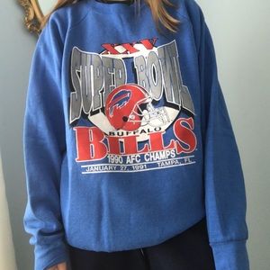 Blue Oversized Buffalo Bills Sweatshirt